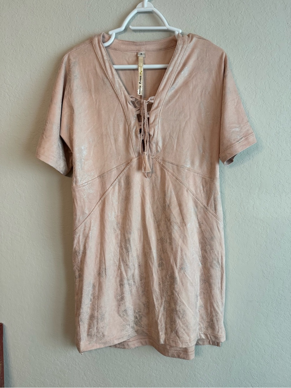 Uncle Frank Shimmery Blush Pink Dress